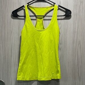 Lululemon Athletica Neon Yellow Tank Top